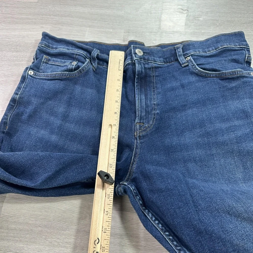 Calvin Klein Jeans Mens 36x30 Blue Regular Straight Cotton Denim Med Wash Pants